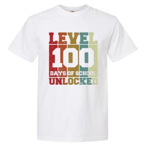 Level 100 Days Of School Unlocked Funny School Garment-Dyed Heavyweight T-Shirt