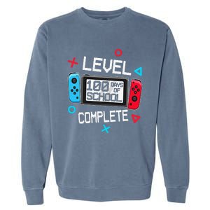 Level 100 Days Of School Complete Gamer Video Games Garment-Dyed Sweatshirt