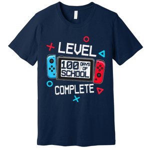 Level 100 Days Of School Complete Gamer Video Games Premium T-Shirt