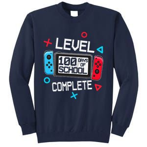 Level 100 Days Of School Complete Gamer Video Games Tall Sweatshirt