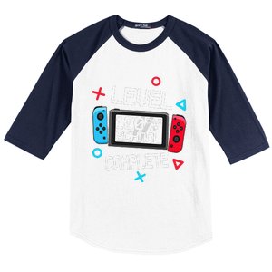 Level 100 Days Of School Complete Gamer Video Games Baseball Sleeve Shirt