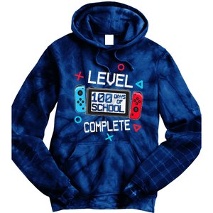 Level 100 Days Of School Complete Gamer Video Games Tie Dye Hoodie