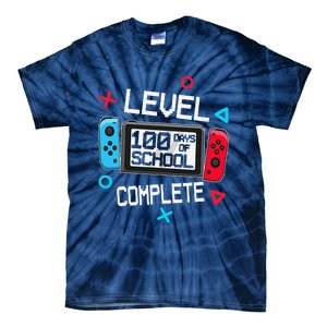 Level 100 Days Of School Complete Gamer Video Games Tie-Dye T-Shirt