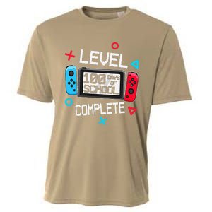 Level 100 Days Of School Complete Gamer Video Games Cooling Performance Crew T-Shirt