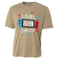 Level 100 Days Of School Complete Gamer Video Games Cooling Performance Crew T-Shirt