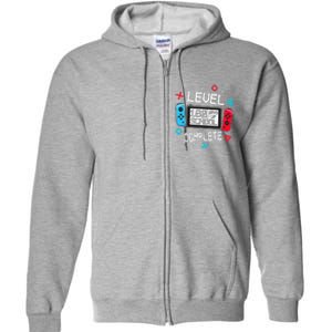 Level 100 Days Of School Complete Gamer Video Games Full Zip Hoodie