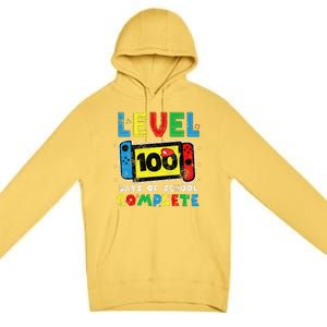 Level 100 Days Of School Complete Gamer Video Games Premium Pullover Hoodie