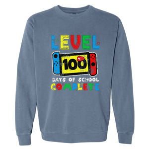 Level 100 Days Of School Complete Gamer Video Games Garment-Dyed Sweatshirt