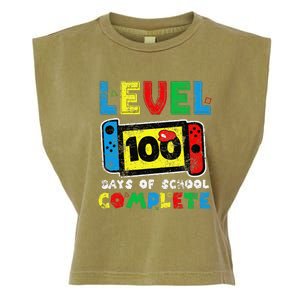 Level 100 Days Of School Complete Gamer Video Games Garment-Dyed Women's Muscle Tee