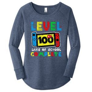 Level 100 Days Of School Complete Gamer Video Games Women's Perfect Tri Tunic Long Sleeve Shirt