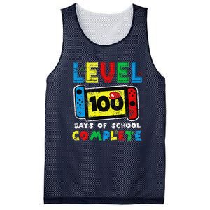 Level 100 Days Of School Complete Gamer Video Games Mesh Reversible Basketball Jersey Tank