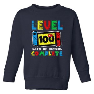 Level 100 Days Of School Complete Gamer Video Games Toddler Sweatshirt