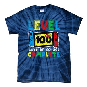 Level 100 Days Of School Complete Gamer Video Games Tie-Dye T-Shirt