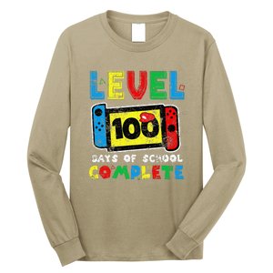 Level 100 Days Of School Complete Gamer Video Games Long Sleeve Shirt