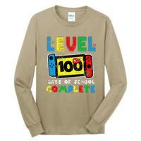 Level 100 Days Of School Complete Gamer Video Games Tall Long Sleeve T-Shirt