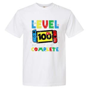 Level 100 Days Of School Complete Gamer Video Games Garment-Dyed Heavyweight T-Shirt