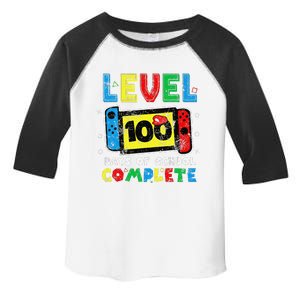 Level 100 Days Of School Complete Gamer Video Games Toddler Fine Jersey T-Shirt