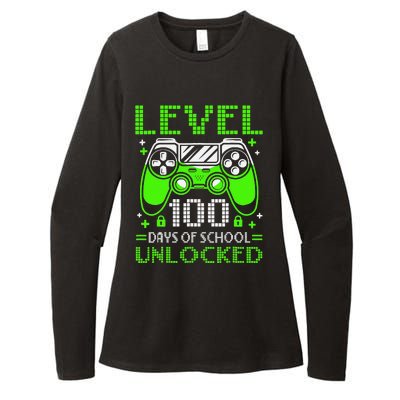 Level 100 Days Of School Unlocked Gamer Video Games   Womens CVC Long Sleeve Shirt