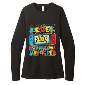 Level 100 Days Of School Unlocked Gamer Video Games Womens CVC Long Sleeve Shirt