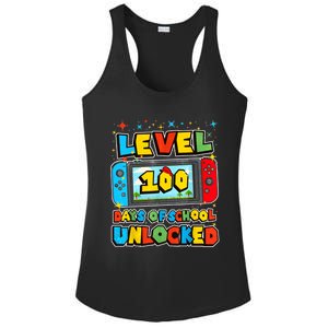 Level 100 Days Of School Unlocked Gamer Video Games Ladies PosiCharge Competitor Racerback Tank