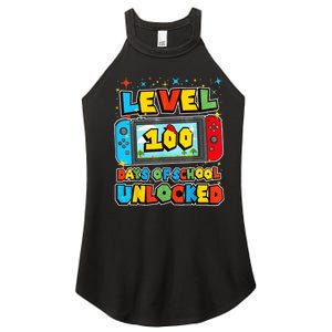 Level 100 Days Of School Unlocked Gamer Video Games Women's Perfect Tri Rocker Tank