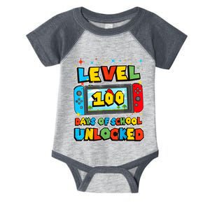 Level 100 Days Of School Unlocked Gamer Video Games Infant Baby Jersey Bodysuit