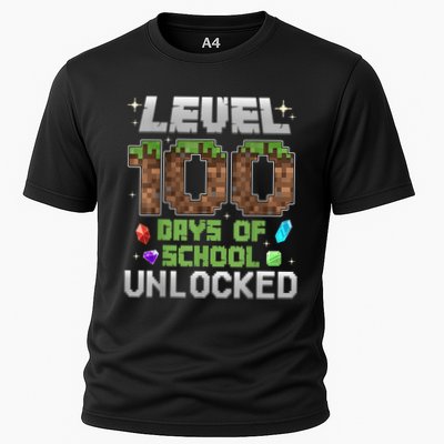 Level 100 Days Of School Unlock Gamer 100th Day Performance Shirt