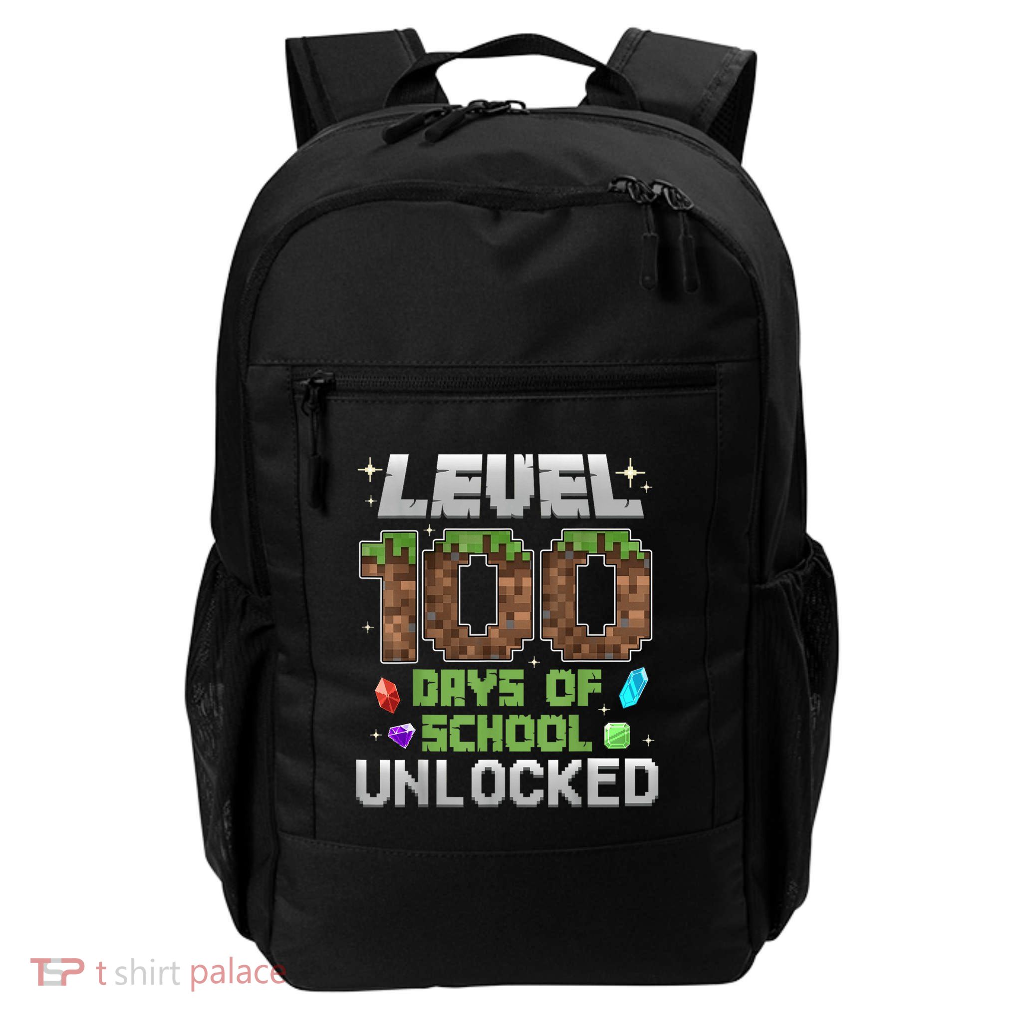 Level 100 Days Of School Unlock Gamer 100th Day Daily Commute Backpack