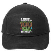 Level 100 Days Of School Unlock Gamer 100th Day 7-Panel Snapback Hat
