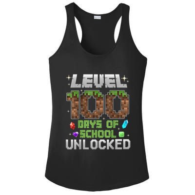 Level 100 Days Of School Unlock Gamer 100th Day Ladies PosiCharge Competitor Racerback Tank