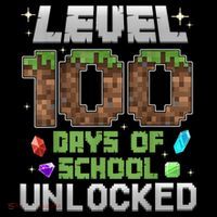 Level 100 Days Of School Unlock Gamer 100th Day Poster
