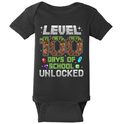 Level 100 Days Of School Unlock Gamer 100th Day Baby Bodysuit