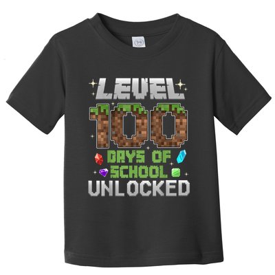 Level 100 Days Of School Unlock Gamer 100th Day Toddler T-Shirt