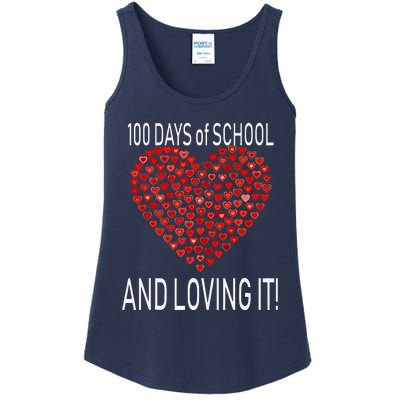 Loving 100 Days Of School Cute Heart Happy Gift Outfit Ladies Essential Tank