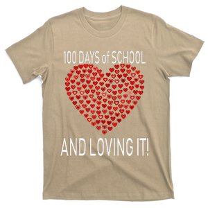 Loving 100 Days Of School Cute Heart Happy Gift Outfit T-Shirt