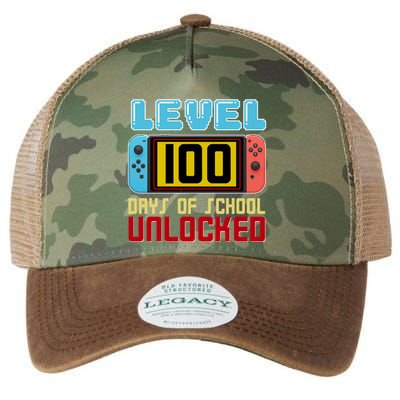 Level 100 Day Of School Unlocked Legacy Tie Dye Trucker Hat