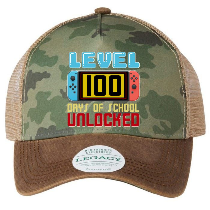 Level 100 Day Of School Unlocked Legacy Tie Dye Trucker Hat