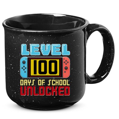 Level 100 Day Of School Unlocked 15oz Campfire Ceramic Mug