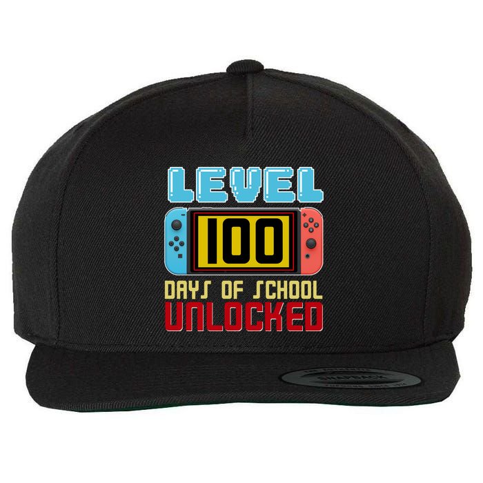 Level 100 Day Of School Unlocked Wool Snapback Cap