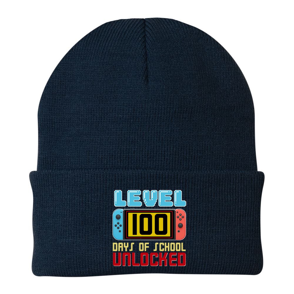 Level 100 Day Of School Unlocked Beanie