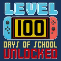 Level 100 Day Of School Unlocked Drawstring Bag