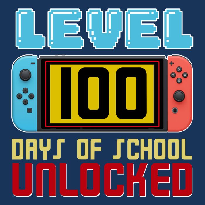Level 100 Day Of School Unlocked Drawstring Bag