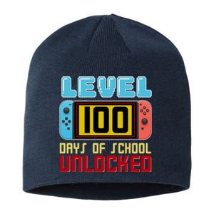 Level 100 Day Of School Unlocked Sustainable Beanie