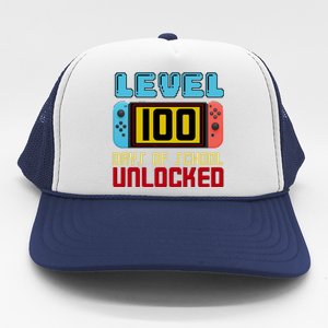 Level 100 Day Of School Unlocked Trucker Hat