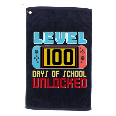Level 100 Day Of School Unlocked Golf Towel