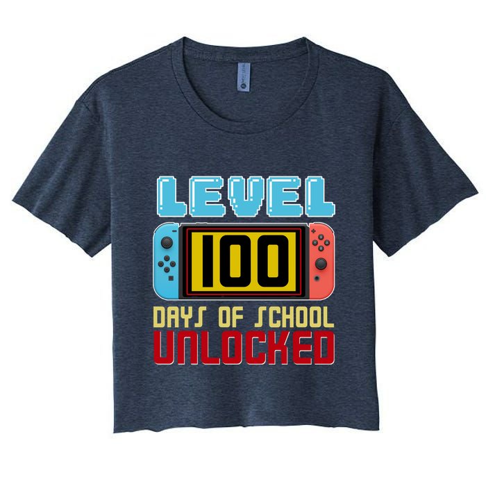 Level 100 Day Of School Unlocked Women's Crop Top Tee