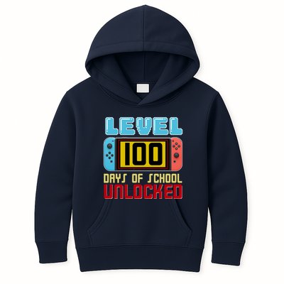 Level 100 Day Of School Unlocked Kids Hoodie