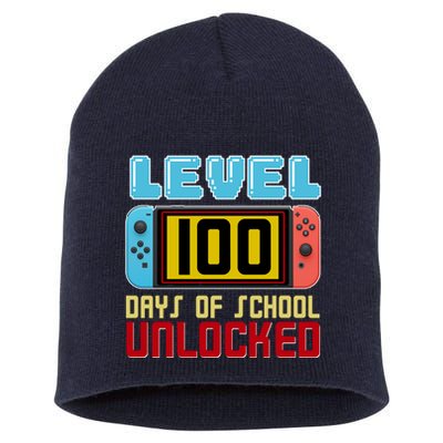 Level 100 Day Of School Unlocked Short Acrylic Beanie