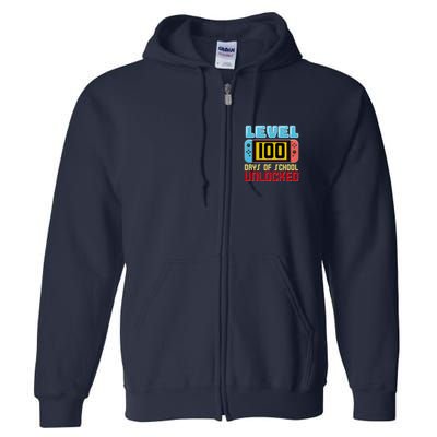 Level 100 Day Of School Unlocked Full Zip Hoodie