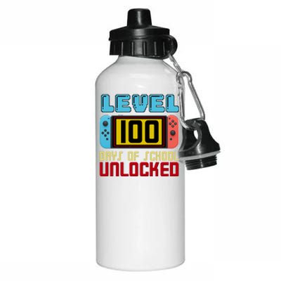 Level 100 Day Of School Unlocked Aluminum Water Bottle